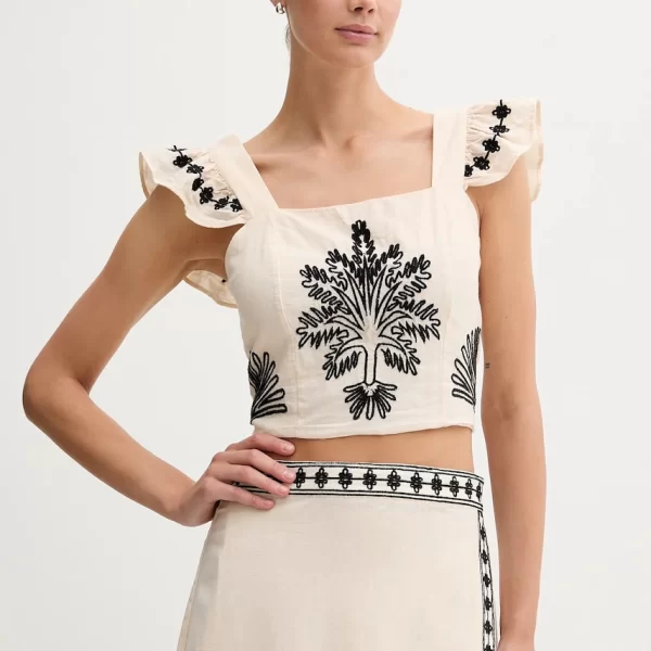 Μπλούζα με μείγμα από λινό Hoss Intropia