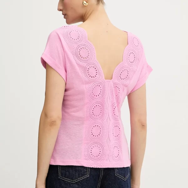 Μπλουζάκι με λινό μείγμα Morgan