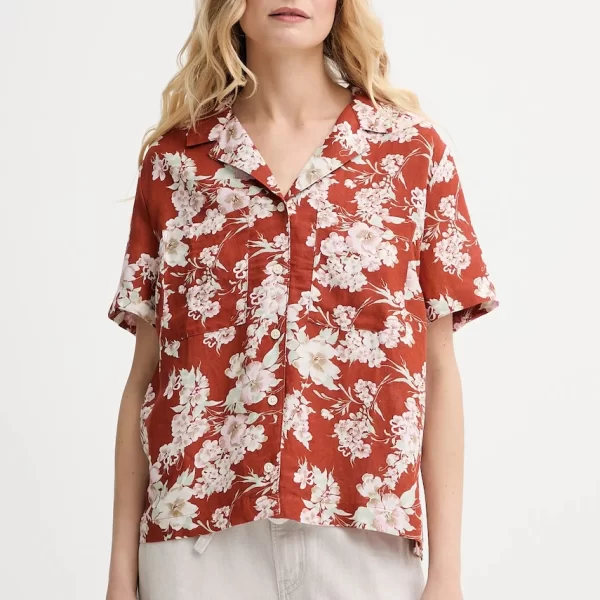 Πουκάμισο από λινό Levi's SONNY CAMP SHIRT