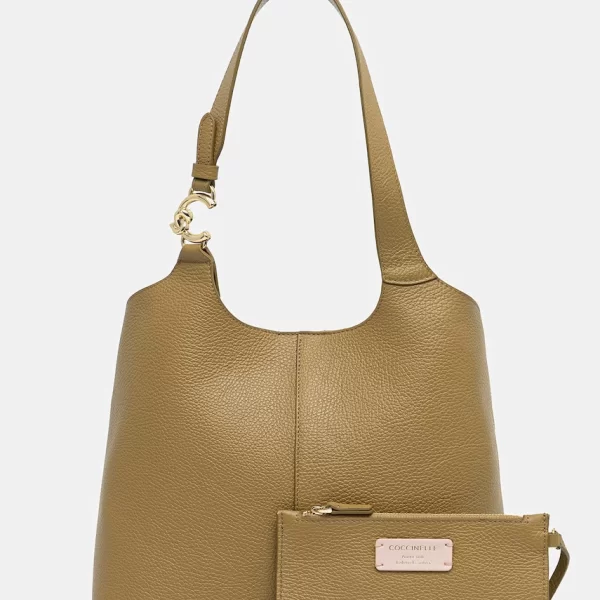 Coccinelle Δερμάτινη τσάντα Coccinelle COCCINELLE C-EASY