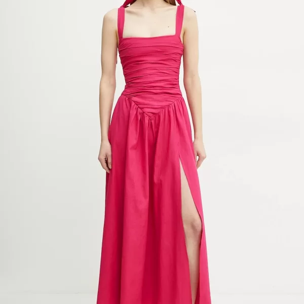 Λινό φόρεμα Bardot