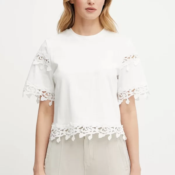 MORGAN Βαμβακερό μπλουζάκι Morgan DFUTUR