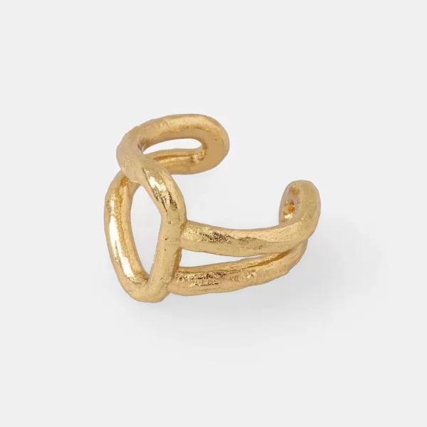 Χρυσό σκουλαρίκι-χειροπέδα Sessun
