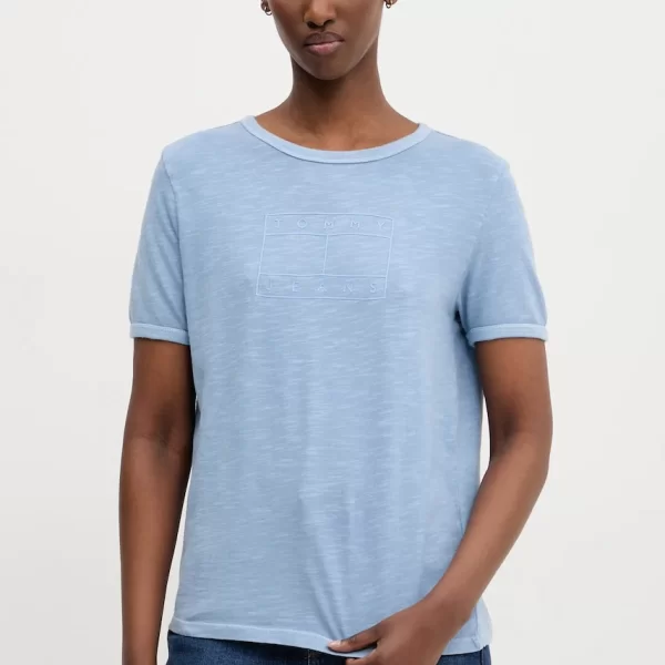 Βαμβακερό μπλουζάκι Tommy Jeans