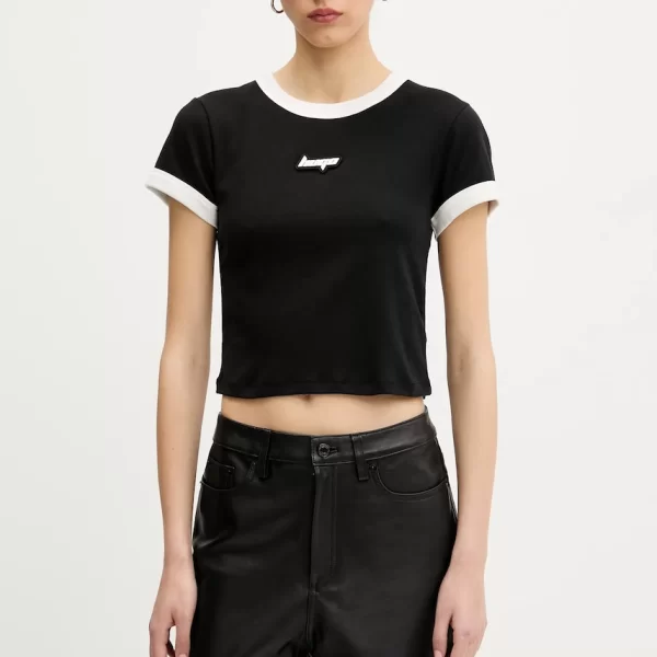 Βαμβακερό μπλουζάκι Hugo Blue