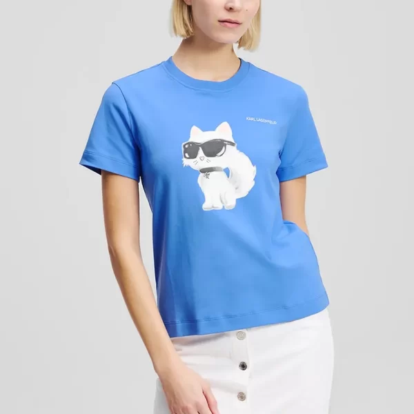 Βαμβακερό μπλουζάκι Karl Lagerfeld IKON AQUARELLE