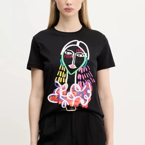 Βαμβακερό μπλουζάκι Desigual MISURI