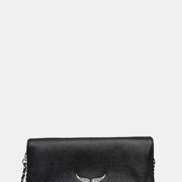 Δερμάτινη τσάντα ZADIG&VOLTAIRE ROCK GRAINED LEATHER STUDS