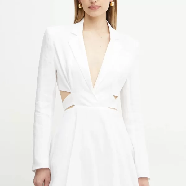 Λινό φόρεμα Bardot