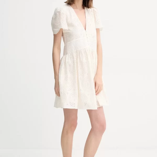 Βαμβακερό φόρεμα BOSS Orange