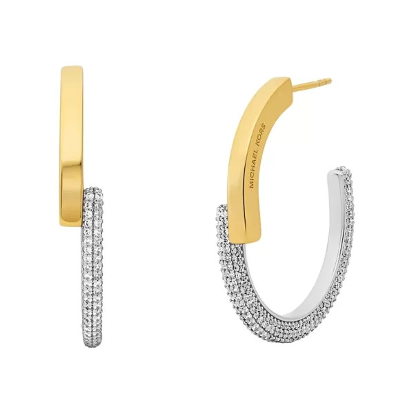 Ασημένια επιχρυσωμένα σκουλαρίκια Michael Kors