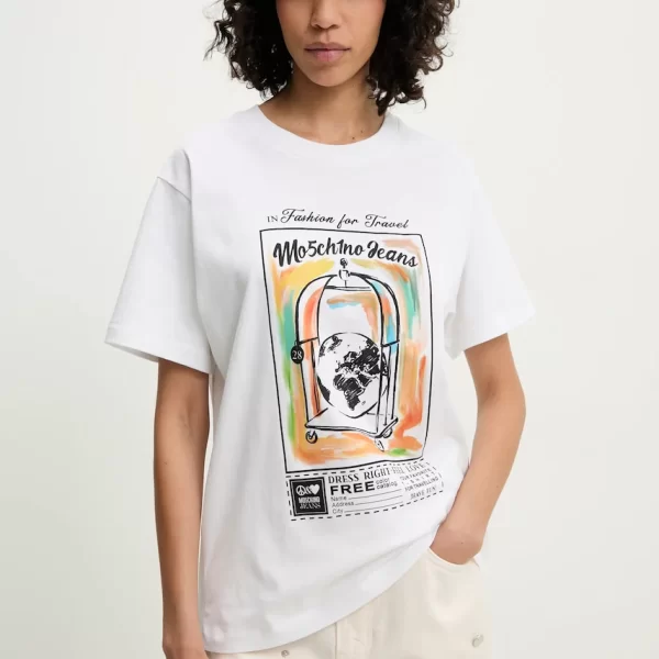 Βαμβακερό μπλουζάκι Moschino Jeans