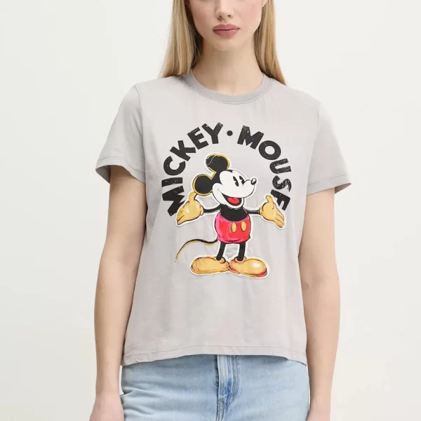 Βαμβακερό μπλουζάκι Desigual MICKEY MOUSE