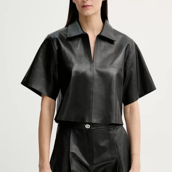 STAND STUDIO Δερμάτινη μπλούζα Stand Studio Julissa