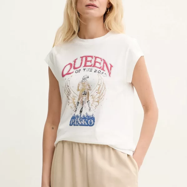 Βαμβακερό μπλουζάκι Pinko