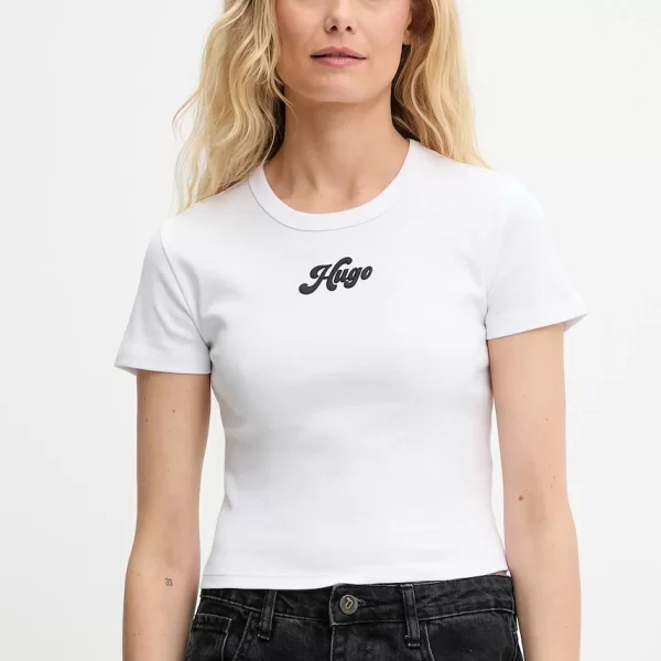 HUGO Βαμβακερό μπλουζάκι HUGO San Jared-C
