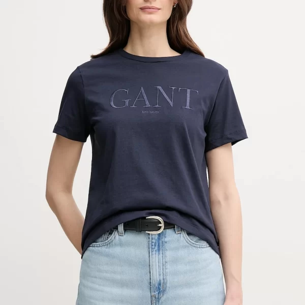 Βαμβακερό μπλουζάκι Gant