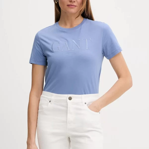 Βαμβακερό μπλουζάκι Gant