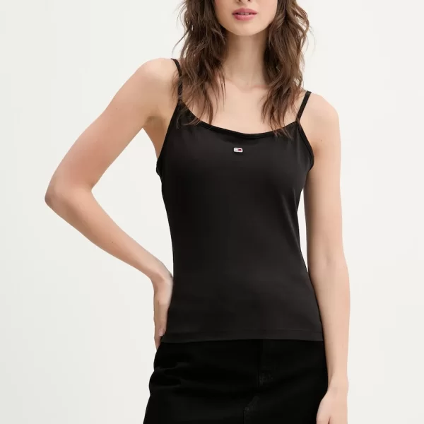 Tommy Jeans Τοπ γυναικείο βαμβακερό με ελαστάν