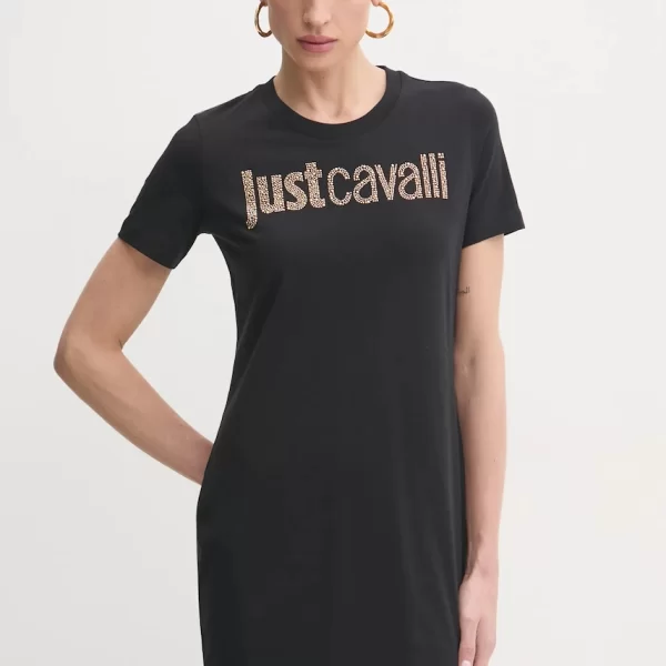 Βαμβακερό φόρεμα Just Cavalli