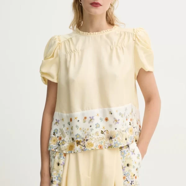 MUNTHE Μεταξωτή μπλούζα MUNTHE FAHSAI