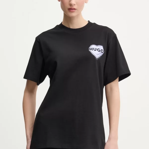 Βαμβακερό μπλουζάκι HUGO