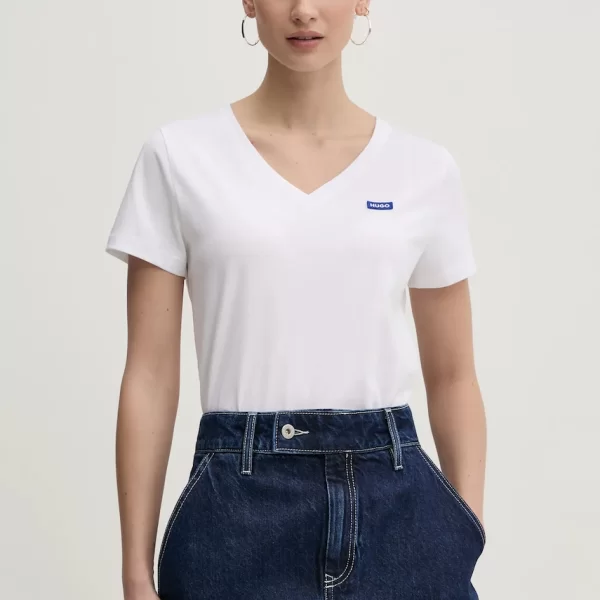 Βαμβακερό μπλουζάκι Hugo Blue San Jared-C