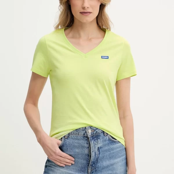 Βαμβακερό μπλουζάκι Hugo Blue San Jared-C