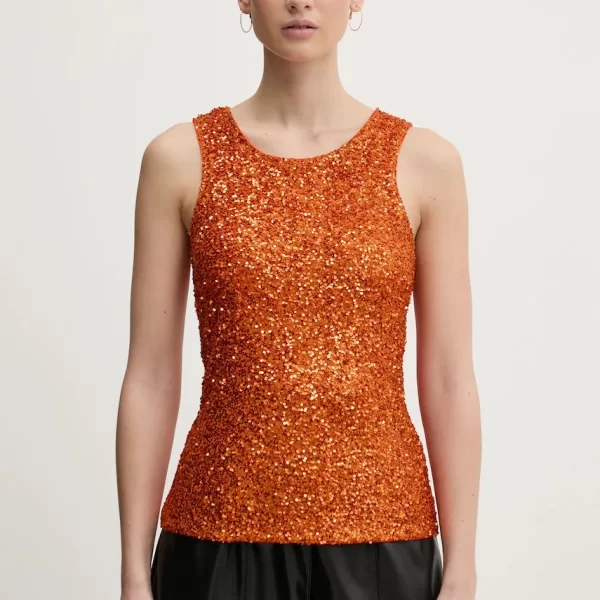 Top Never Fully Dressed Rust Sequin