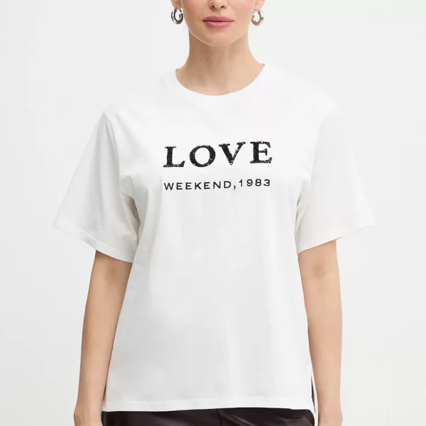 Βαμβακερό μπλουζάκι Weekend Max Mara AGILE