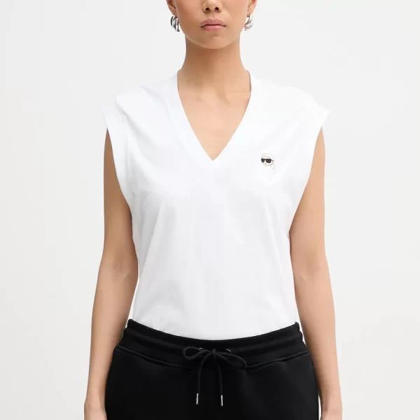 Karl Lagerfeld Βαμβακερό τοπ Karl Lagerfeld IKON