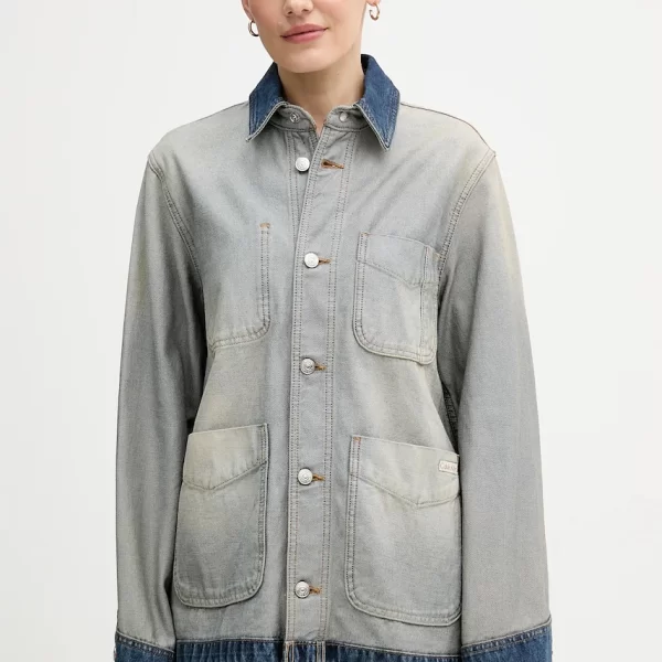 Βαμβακερό τζιν μπουφάν Calvin Klein Jeans