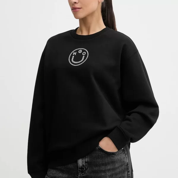 Hugo Blue Βαμβακερή μπλούζα Hugo Blue Double B Kaftan