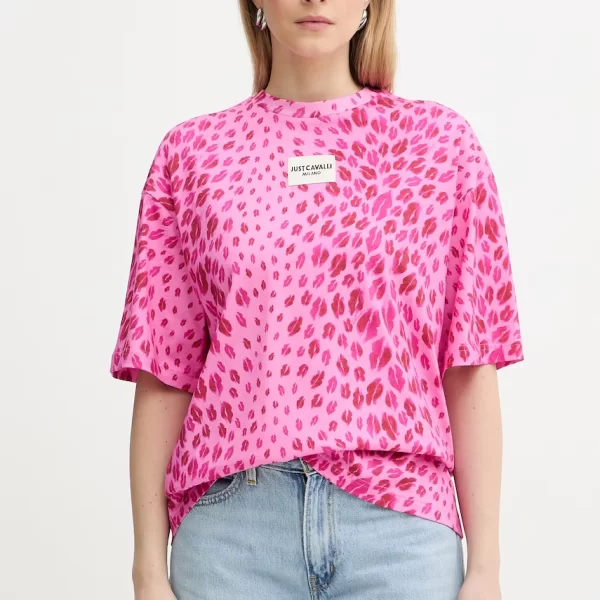 Βαμβακερό μπλουζάκι Just Cavalli