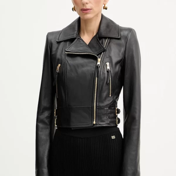 ELISABETTA FRANCHI Δερμάτινo jacket Elisabetta Franchi