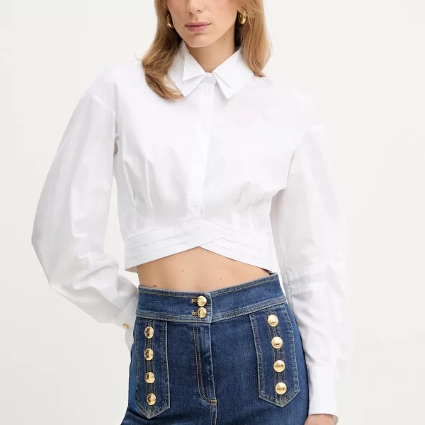 ELISABETTA FRANCHI Βαμβακερή μπλούζα Elisabetta Franchi