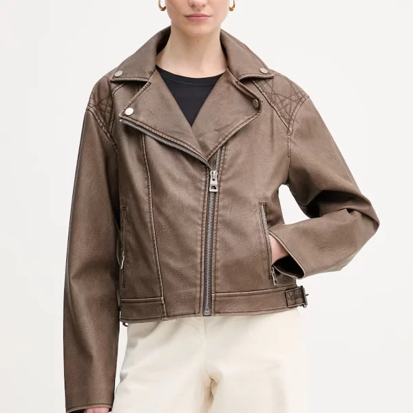 Guess Δερμάτινο μπουφάν Guess NADA