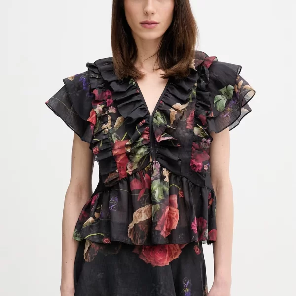 Μπλούζα με λινό AllSaints ALMA