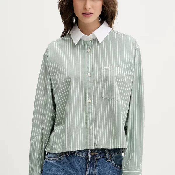 Βαμβακερό πουκάμισο Guess Jeans