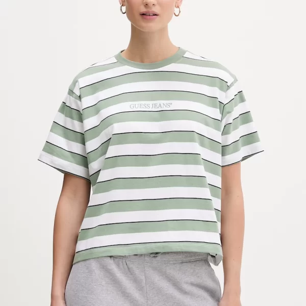 guess jeans Βαμβακερό μπλουζάκι Guess Jeans