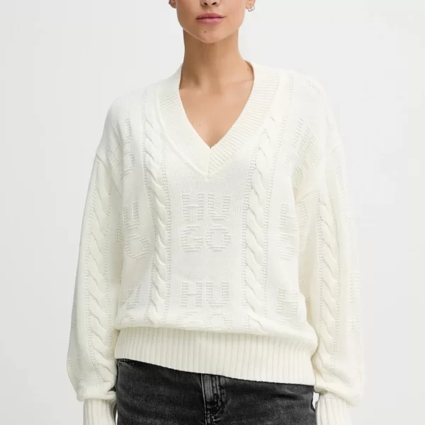 HUGO Πουλόβερ με προσθήκη μαλλιού HUGO Dubraxo