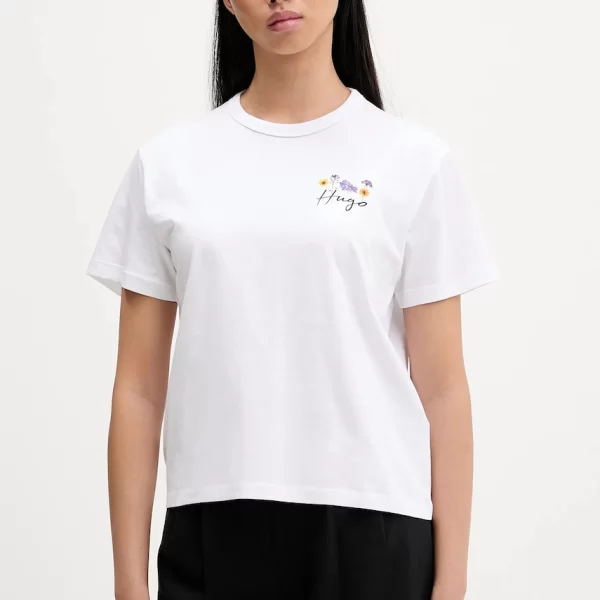 HUGO Βαμβακερό μπλουζάκι HUGO Mett-Valentine