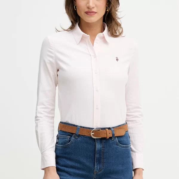 Πουκάμισο U.S. Polo Assn. STRIPE STRETCH CLASSIC FIT OXFORD