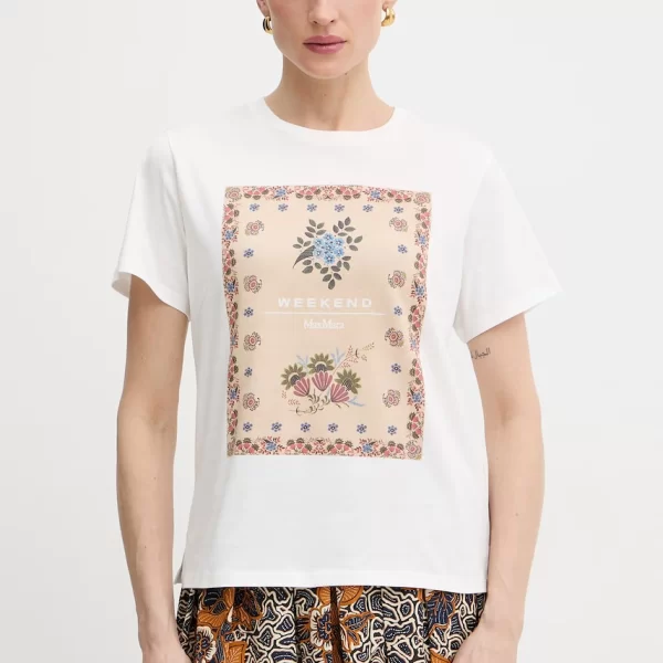 WEEKEND MAX MARA Βαμβακερό μπλουζάκι Weekend Max Mara PANTERA