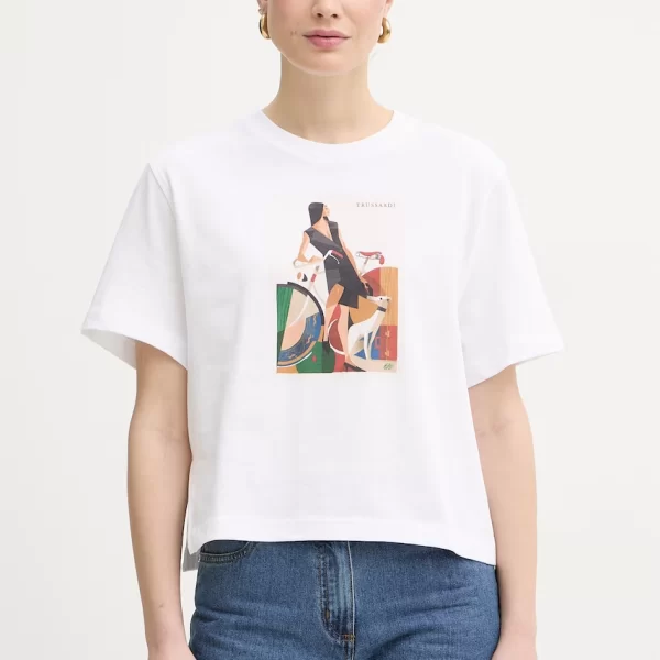 Βαμβακερό μπλουζάκι Trussardi