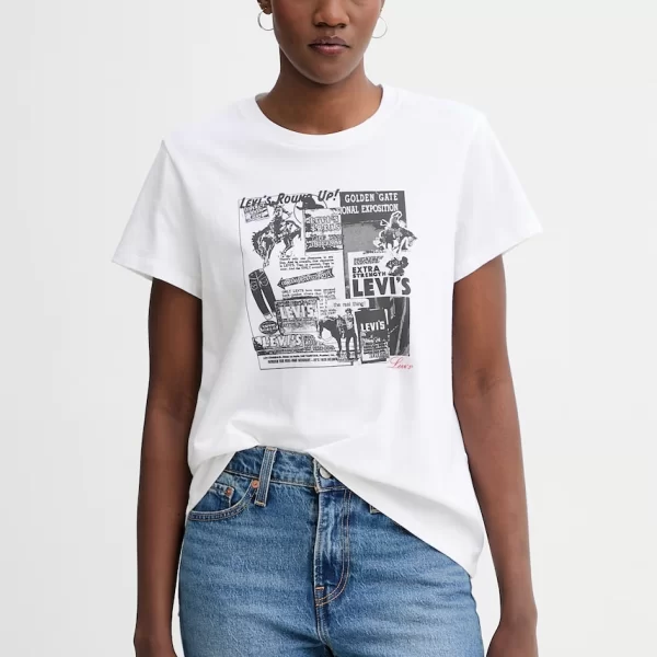 Βαμβακερό μπλουζάκι Levi's THE PERFECT