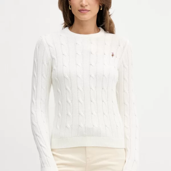 Βαμβακερό πουλόβερ U.S. Polo Assn. CREW NECK CABLE