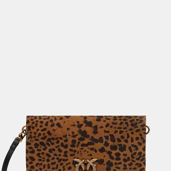 PINKO Τσάντα σουέτ Pinko Leopard print