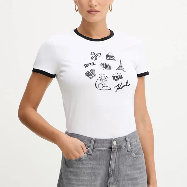 Karl Lagerfeld Βαμβακερό μπλουζάκι Karl Lagerfeld