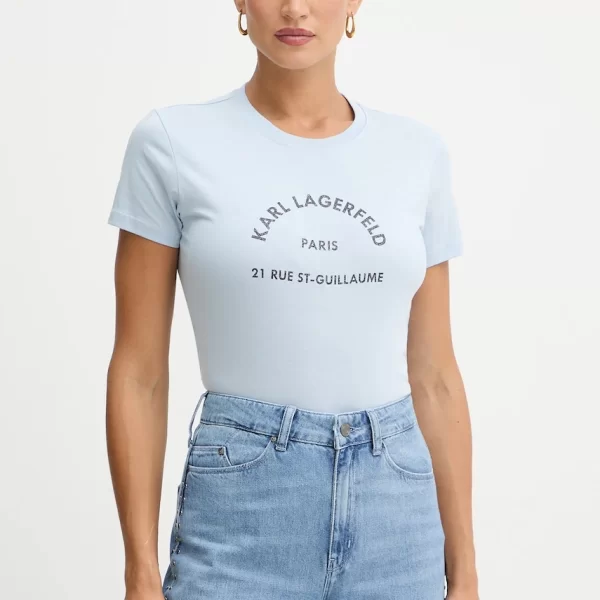 Karl Lagerfeld Βαμβακερό μπλουζάκι Karl Lagerfeld